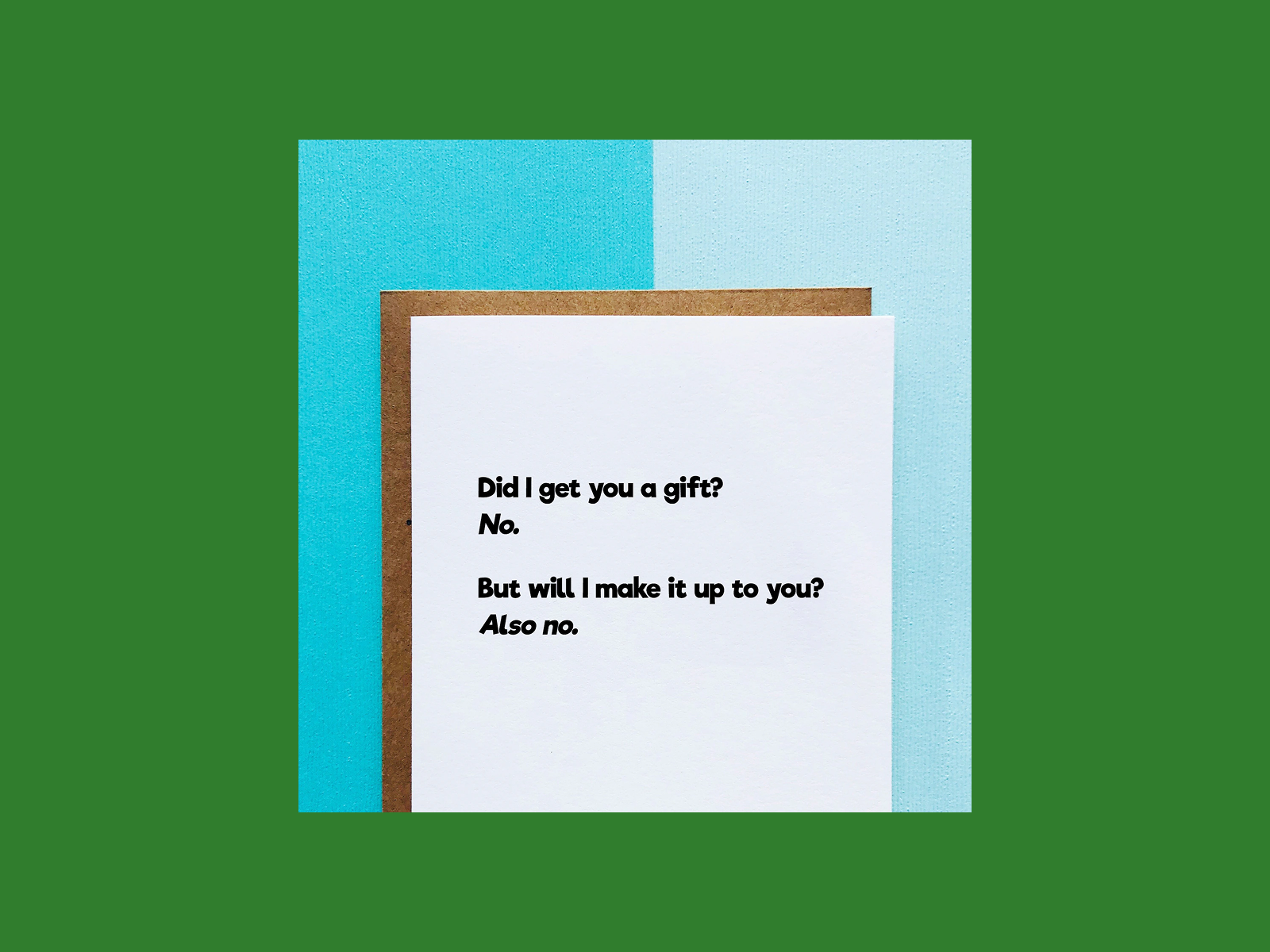 Dark humor/sarcastic Christmas card.