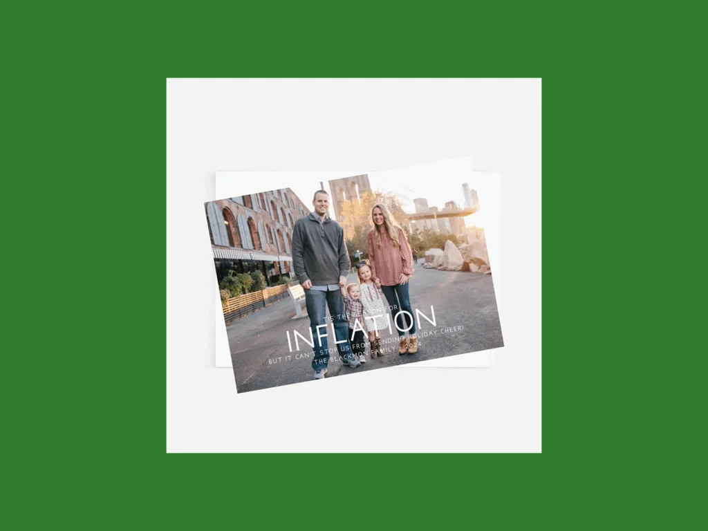 A funny family Christmas card.