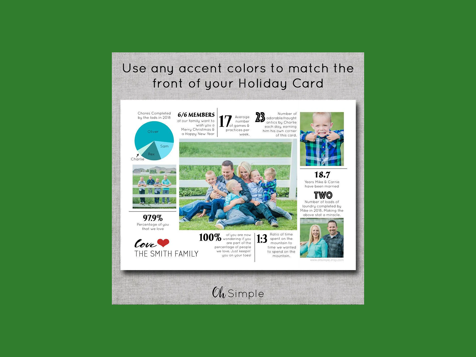 A year-in-review family Christmas card.