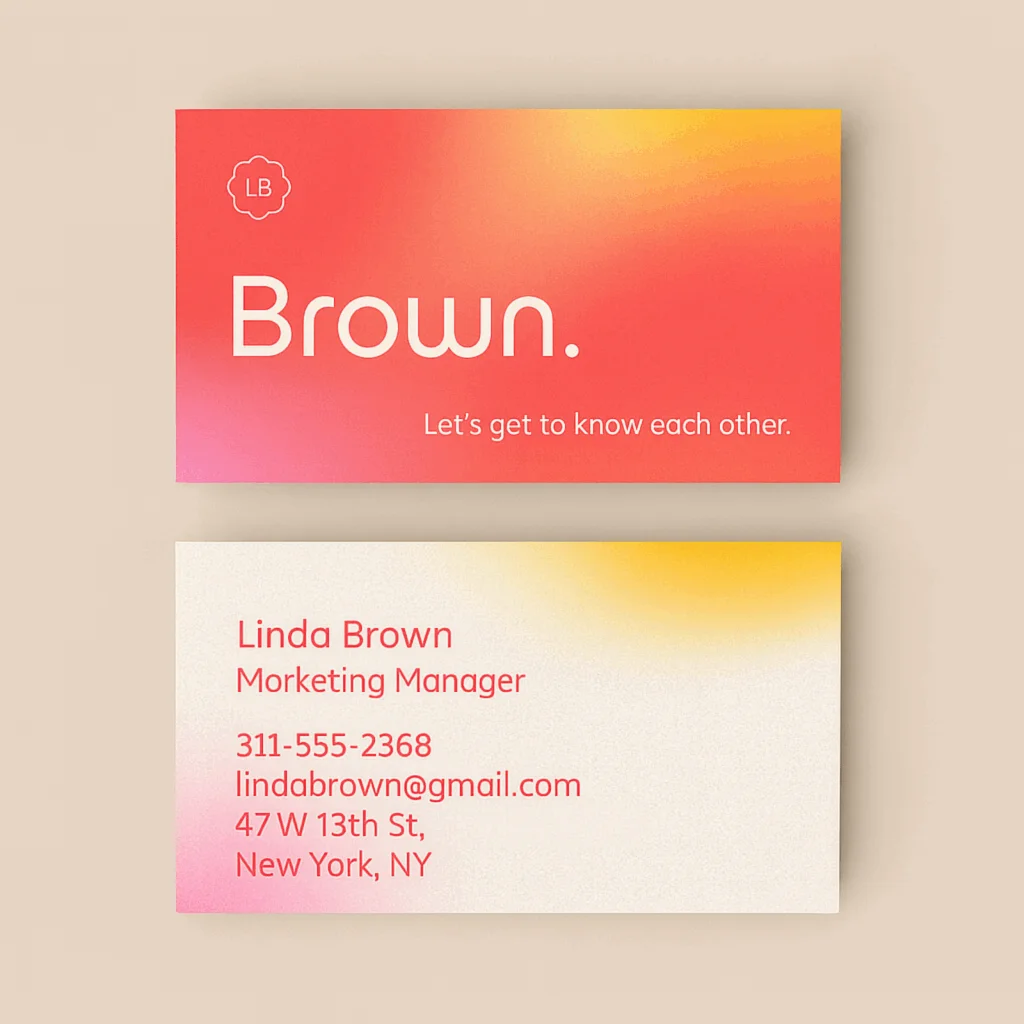 Gradient color palettes business card 30 business card ideas to make your brand stand out 11