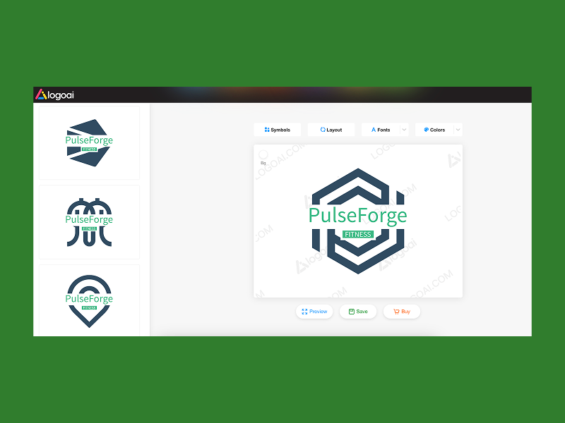 A logo is being made with logoai.