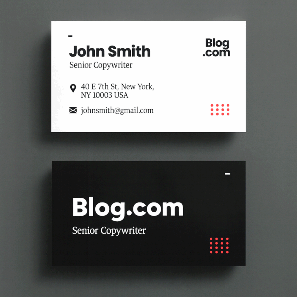 Minimalist black and white cards 30 business card ideas to make your brand stand out 1