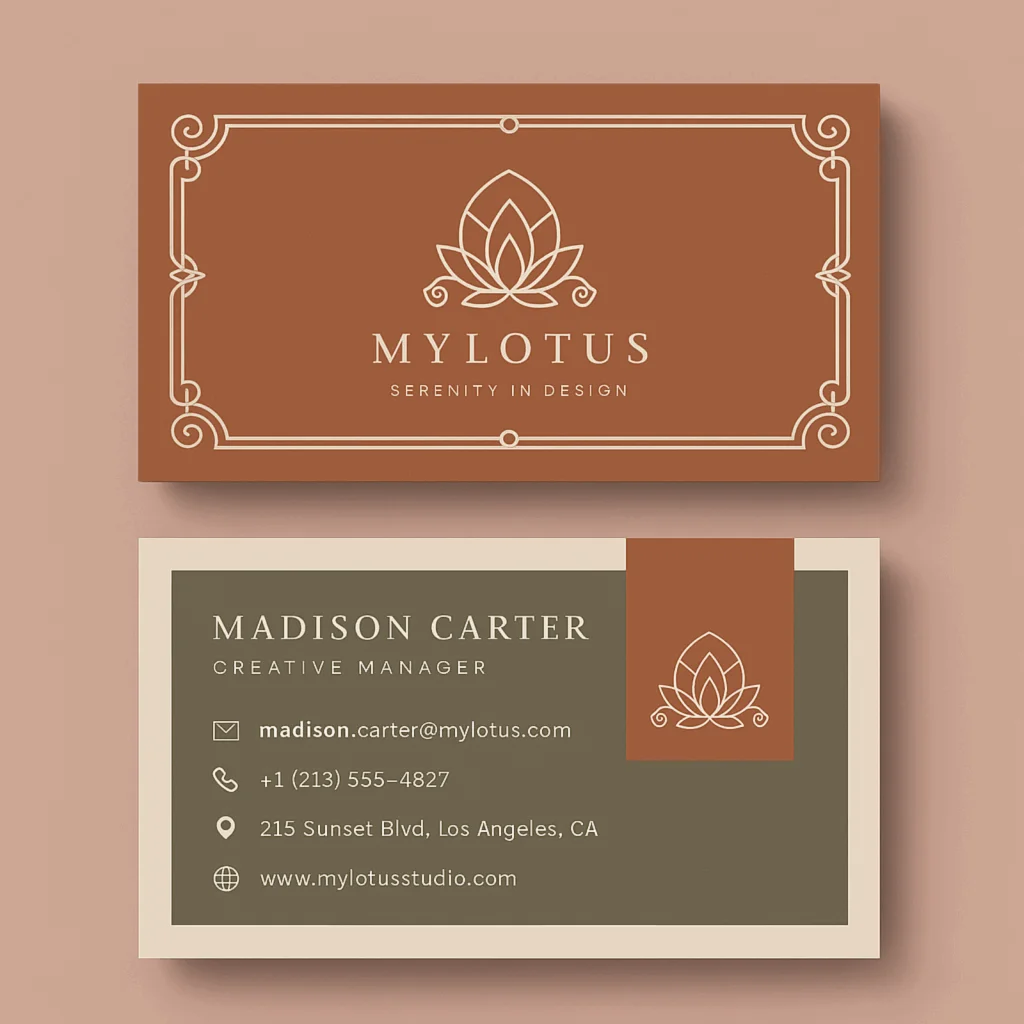 Minimalist line art on a business card 30 business card ideas to make your brand stand out 15