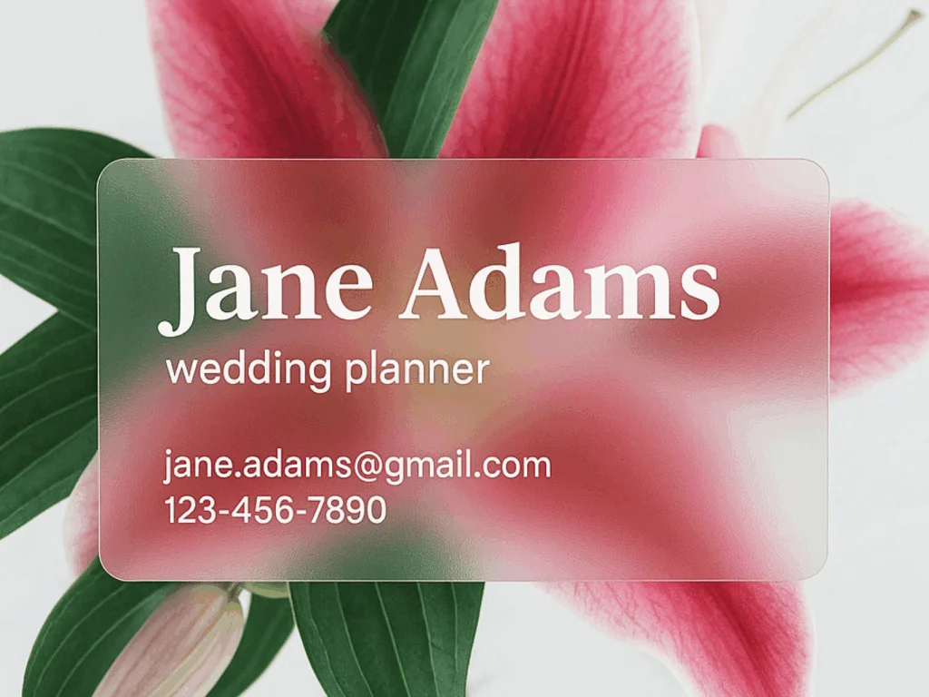 Transparent acrylic cards 30 business card ideas to make your brand stand out 8