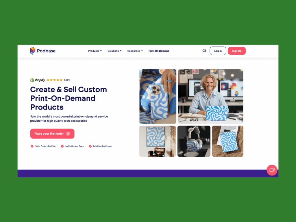 A screenshot of the Podbase landing page.