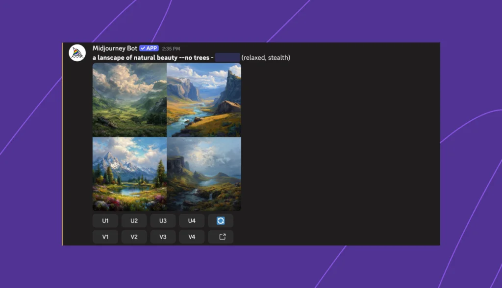 10.1 No No command mode in Midjourney.