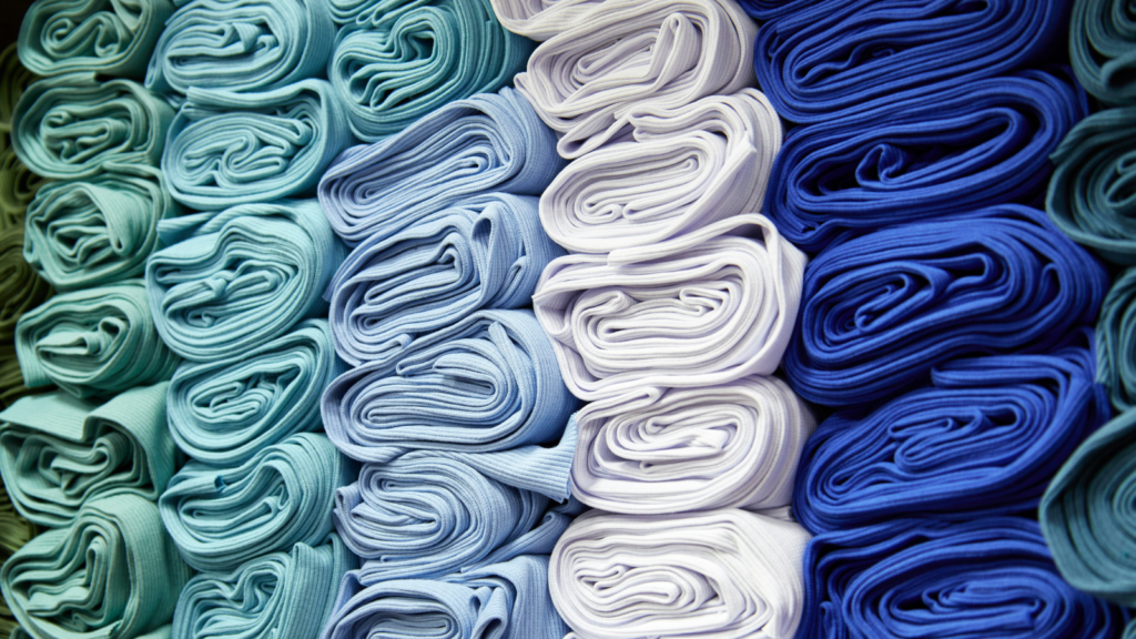 A pile of materials for patches.