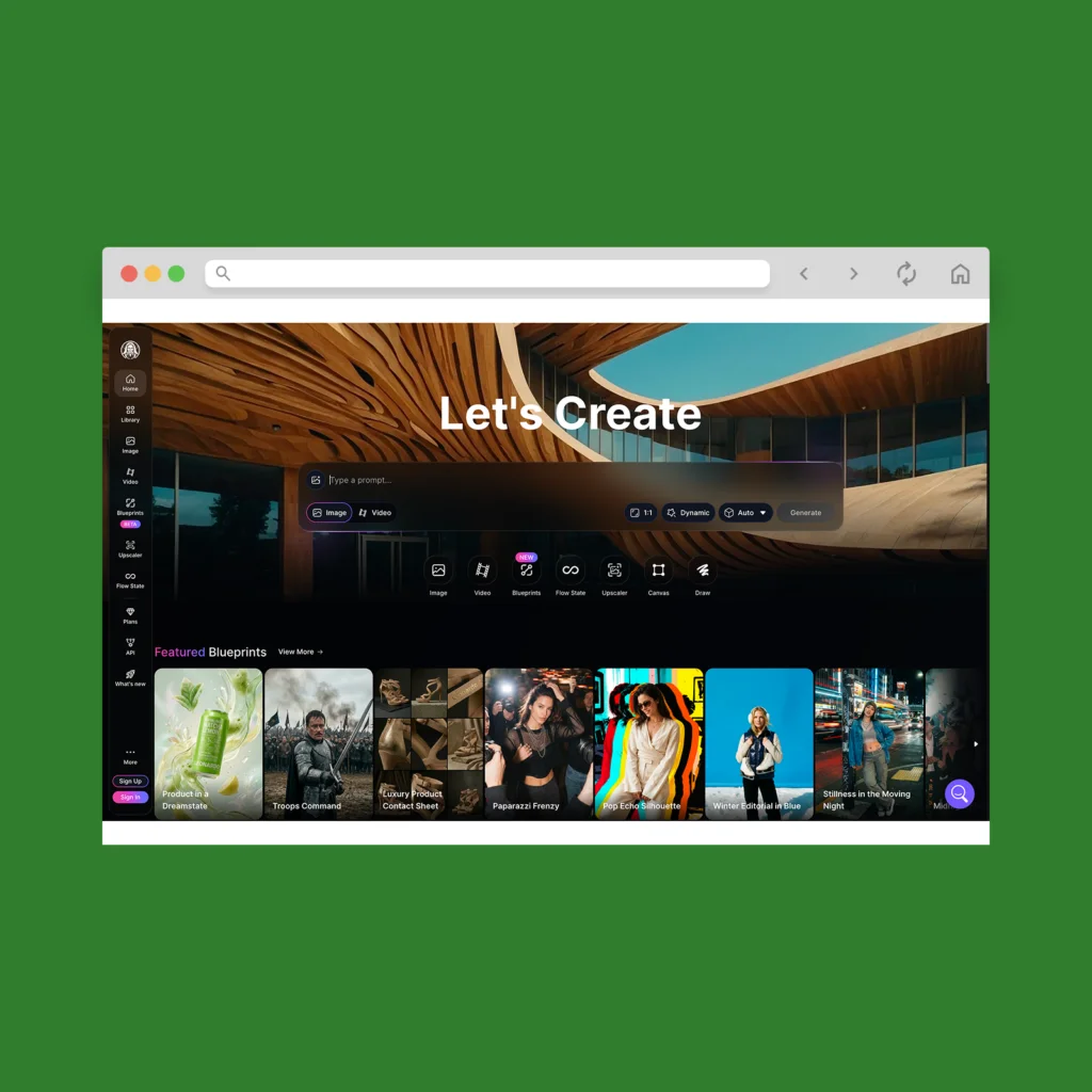 Leonardo AI screenshot mockup as an example of the best AI image generators.