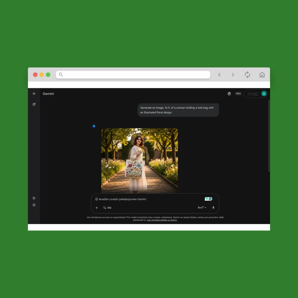 Nano Banana screenshot mockup as an example of the best AI image generators.
