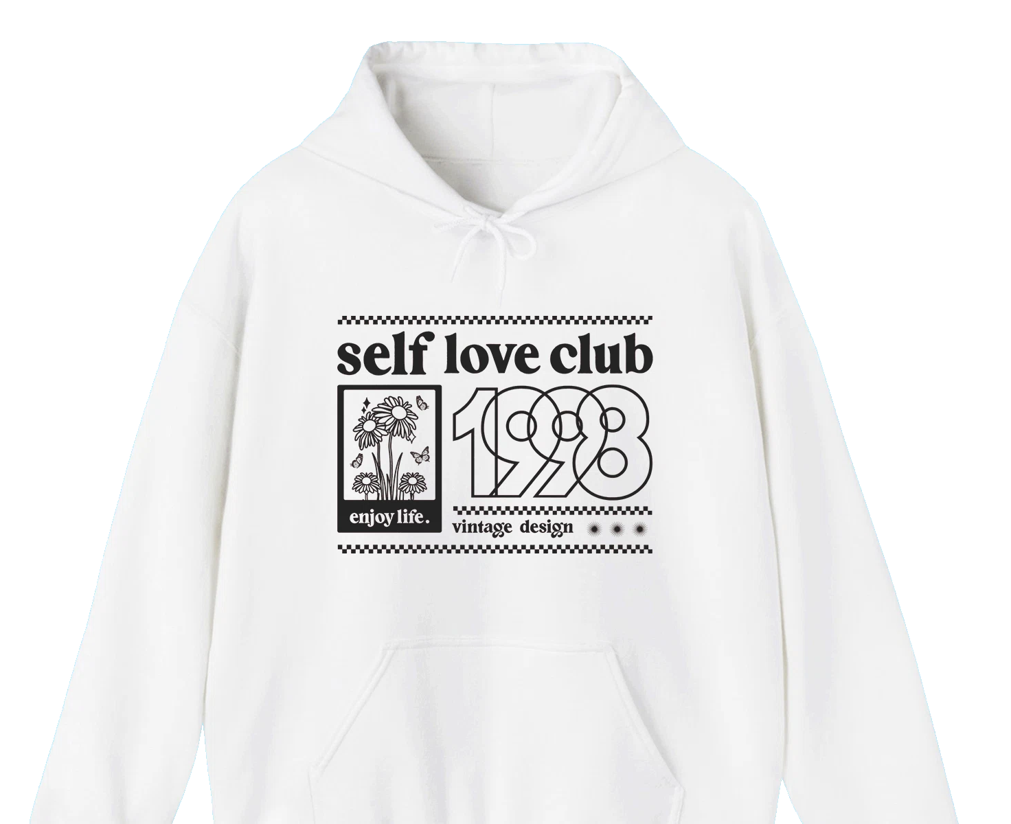 Custom hoodie with vibrant all-over print design